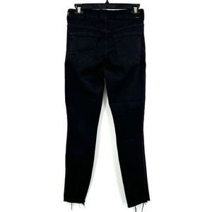 Mother size 26 HW Looker Ankle Fray guilty party‎ racer black skinny jeans